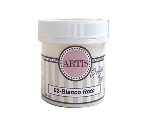 TIZA02 BLANCO ROTO PINTURA TIZA CHALK PAINT ARTIS 100 ml